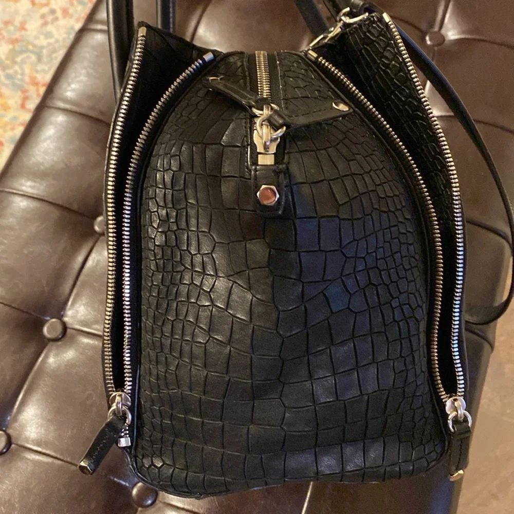 Rebecca minkoff large mock croc perry satchel